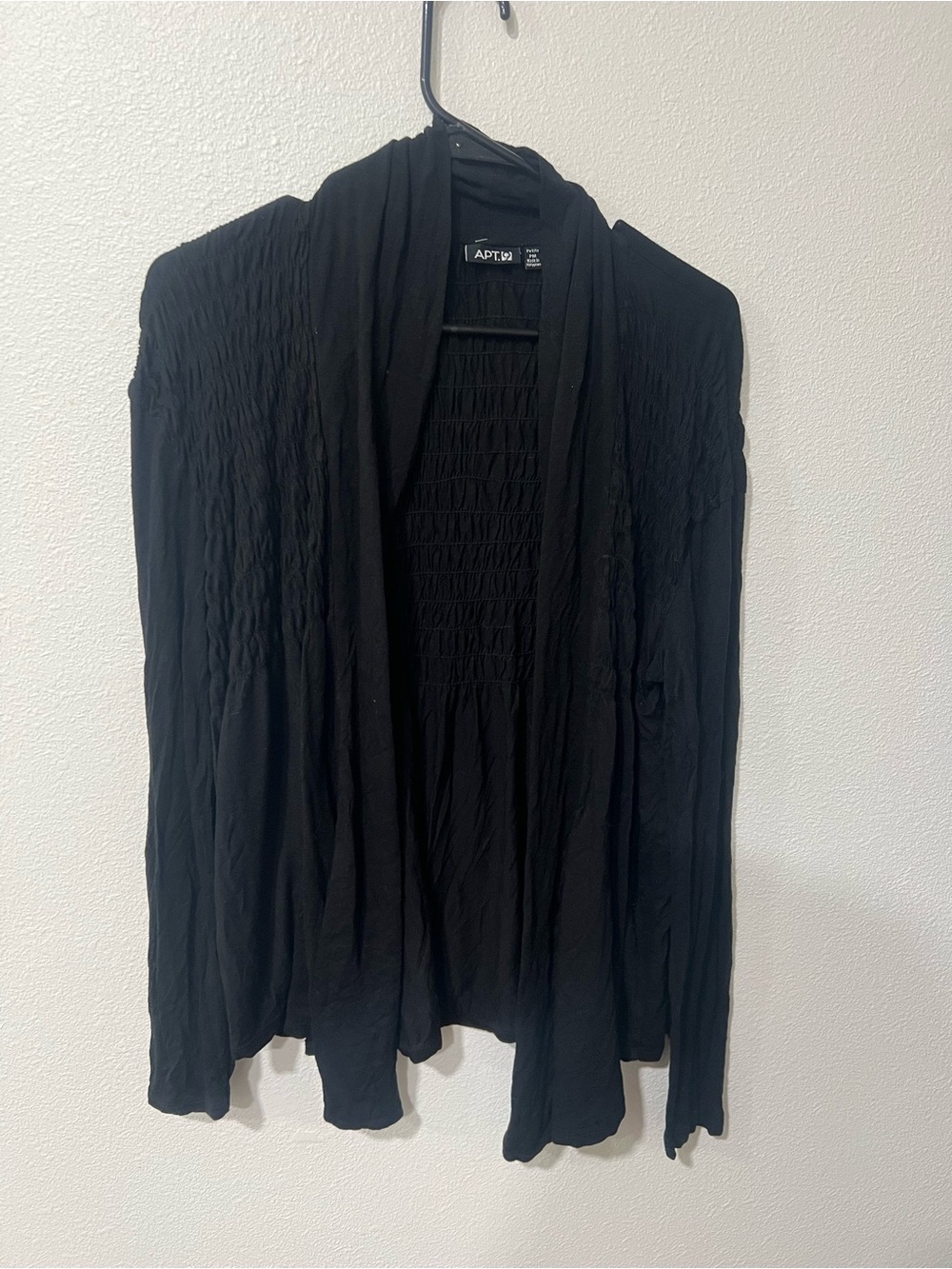 Apt. 9 Black Draped Open-Front Women's Cardigan